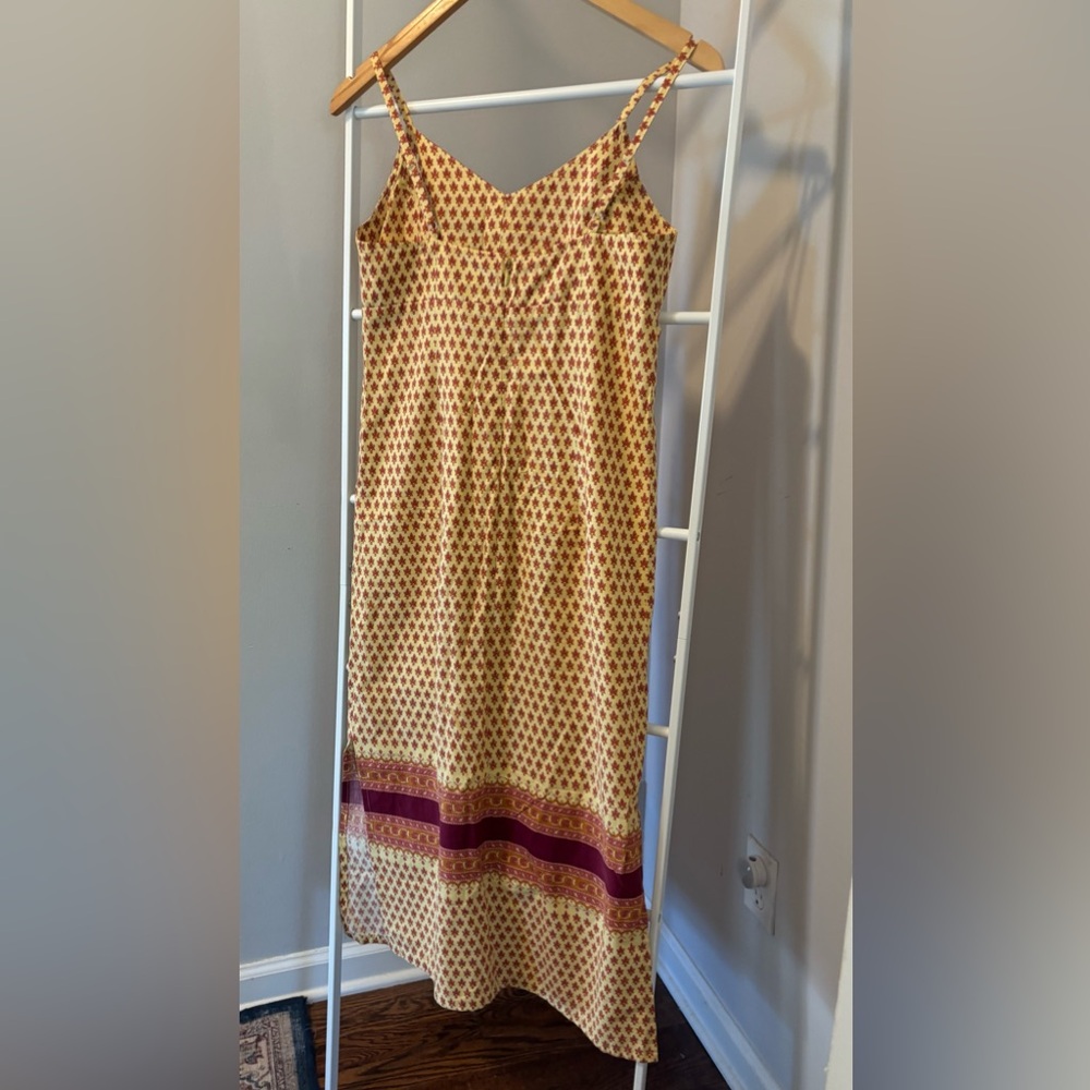 American Eagle Outfitters Yellow & Purple Cotton Maxi Dress - Picture 6 of 12